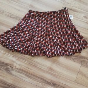 Rust orange skater skirt
